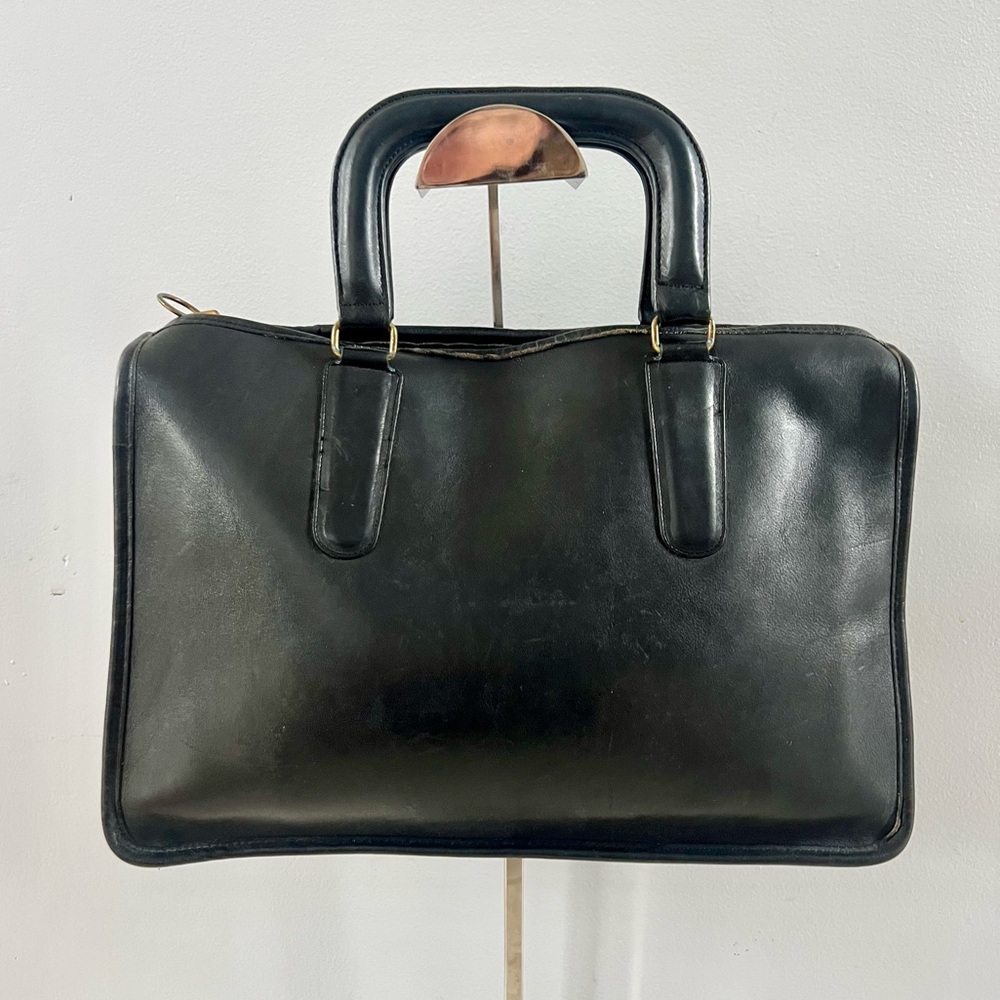 Coach Vintage Slim Satchel Leather Handbag Bonnie Cashin 1970s 1980s Made in NYC